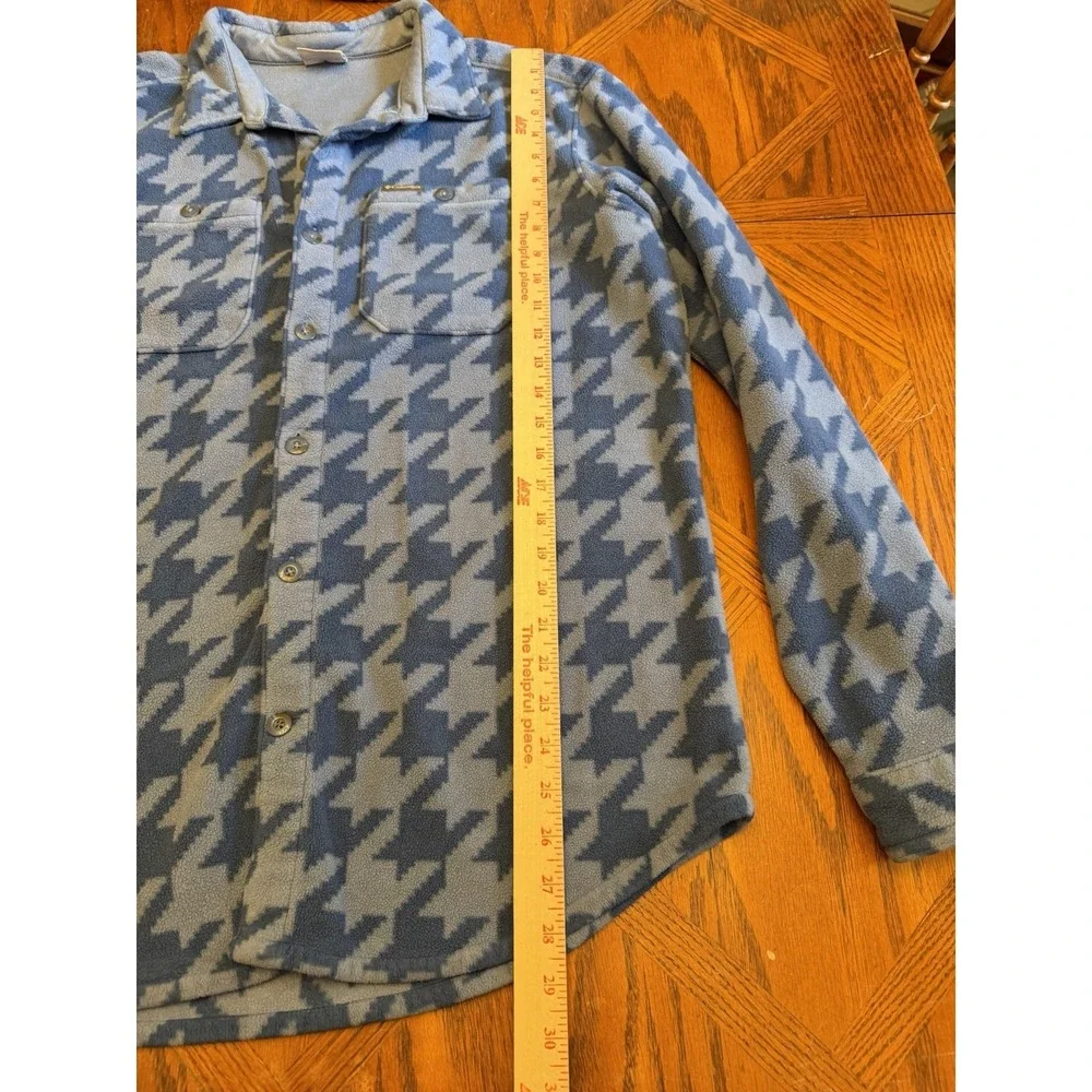 Columbia Fleece mens Size L flare gun fleece Blue Button Up Fleece Jacket